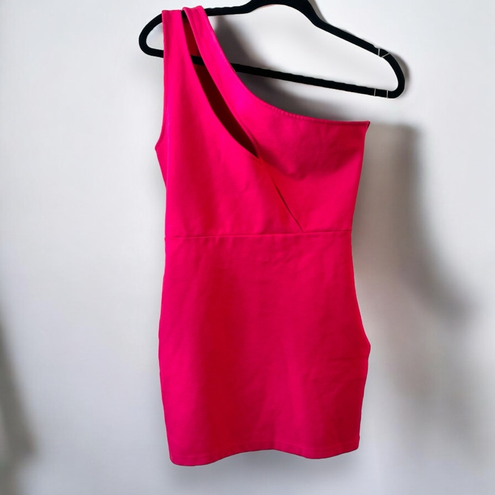 Superdown hot pink mini body con dress